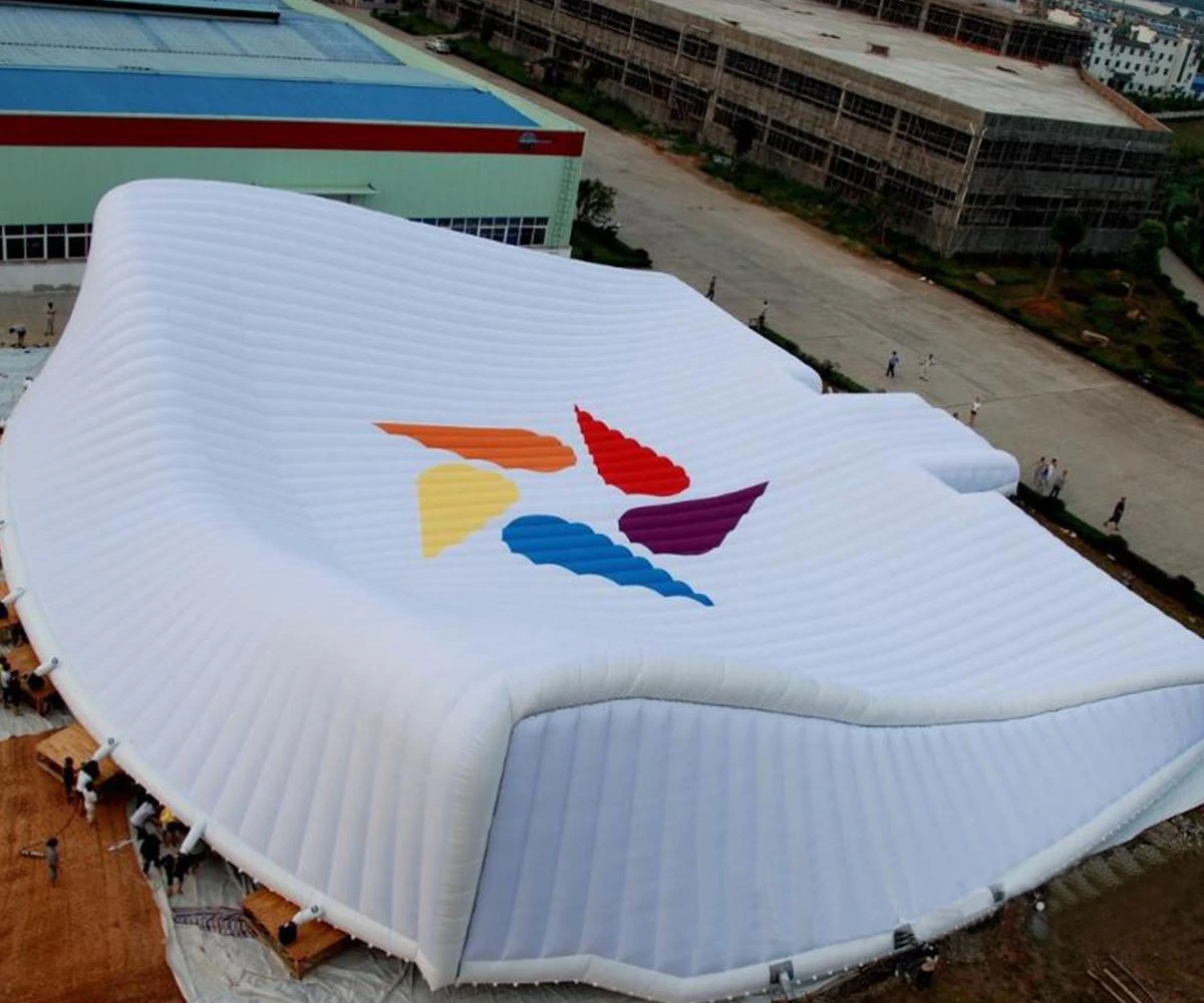 Exhibition hall air supported dome construction