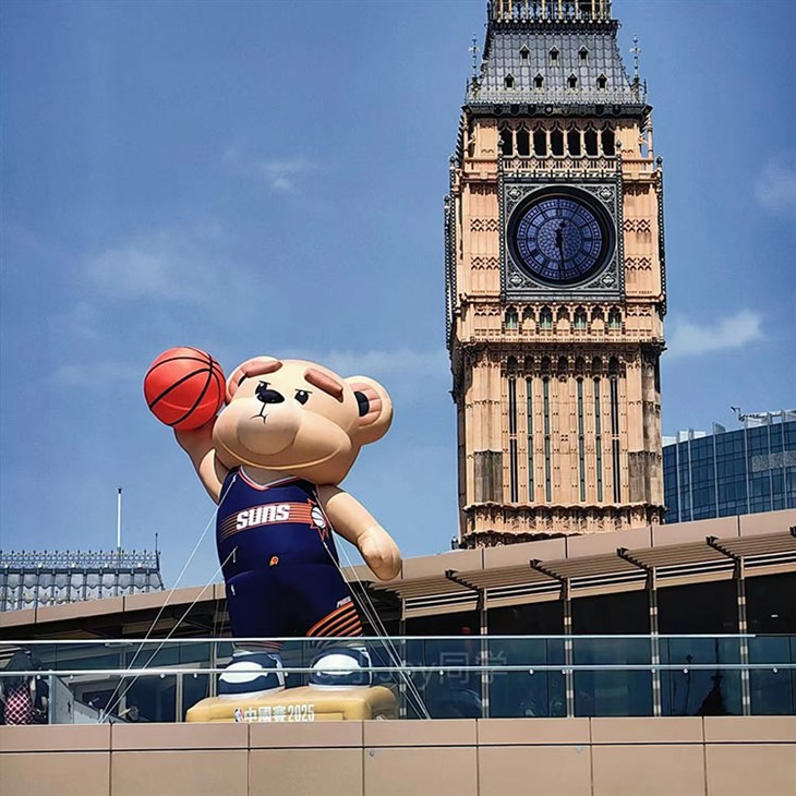 Inflatable Advertising Cute Cartoon Bear Playing Basketball factory